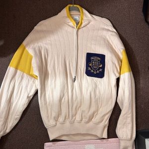 URBAN OUTFITTERS BDG CREAM/BLUE/YELLOW JUMPER